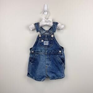 Vintage Polo Jeans Co Ralph Lauren Blue Jean Shortalls M 6-12 Months